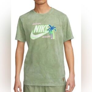 Nike Olive Green Palm Logo Short Sleeve Tee